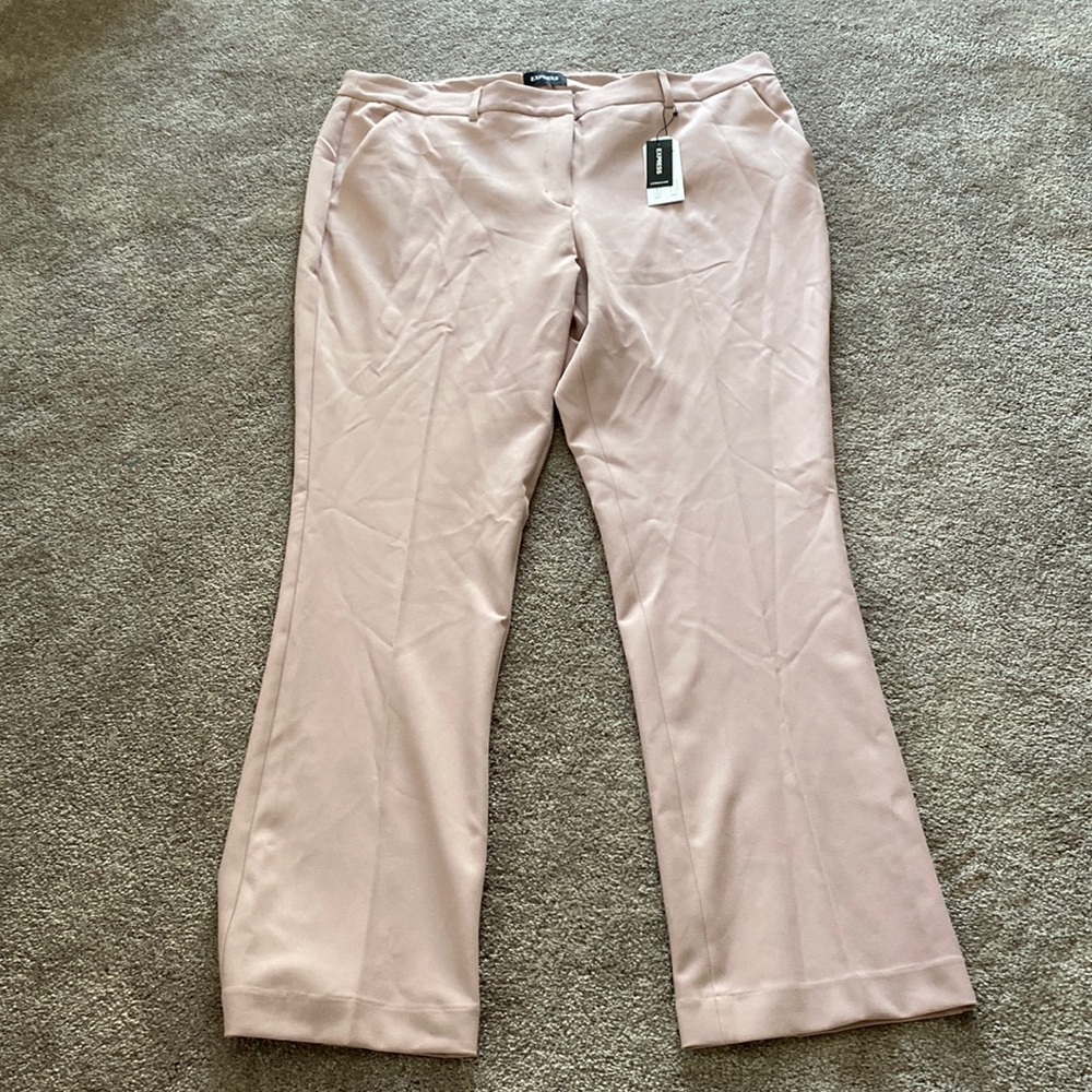 Express Supersoft Twill Bootcut Dress Pants Blush Pink SIZE 18R NWT